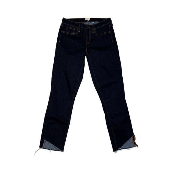 J. Crew Factory Womens Mid Rise Stretch Toothpick Jeans Size 25 Dark Wash - Picture 2 of 12